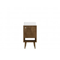 Manhattan Comfort 238BMC9 Liberty 17.71 Bathroom Vanity with Sink and Shelf in Rustic Brown